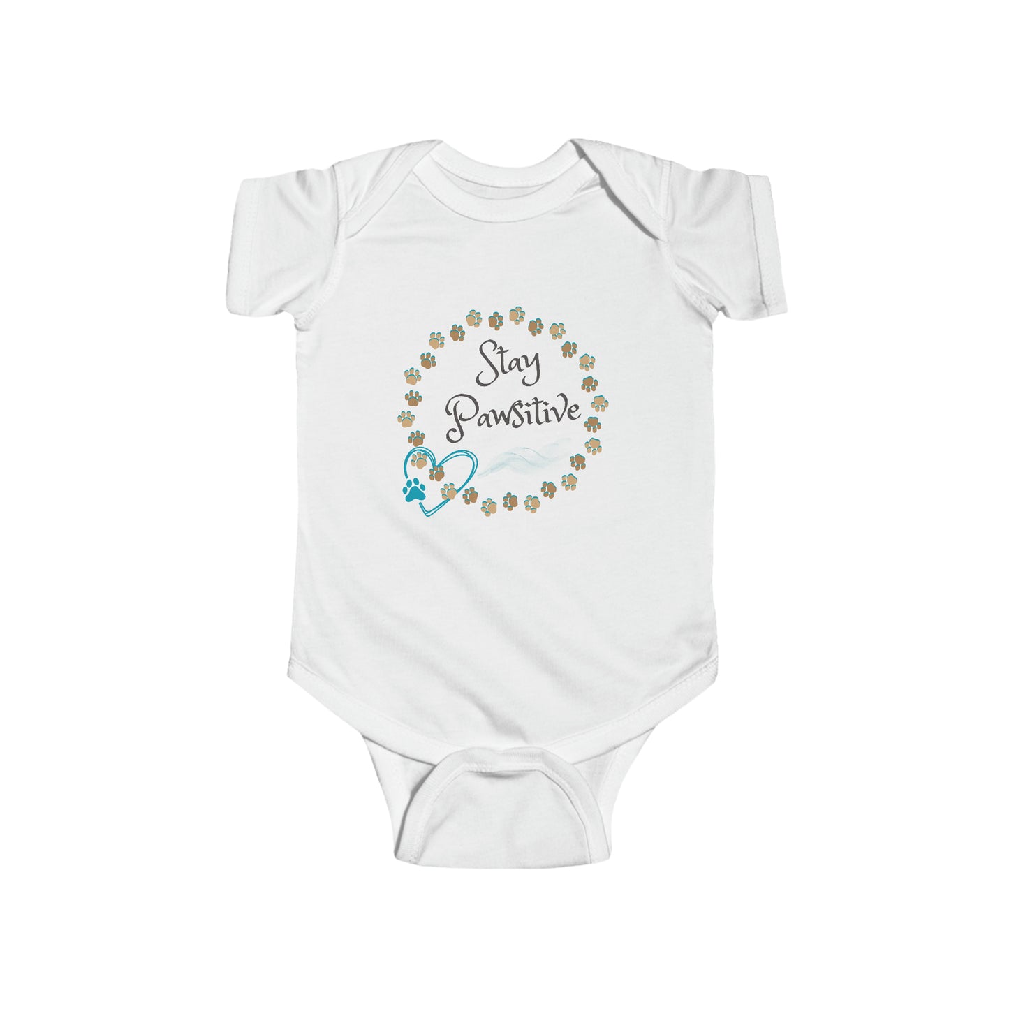 CatLady Grandma Baby Bodysuit With "Stay Pawsitive" Design, Cat Lover Mom Grandma Gift, 4 Colors