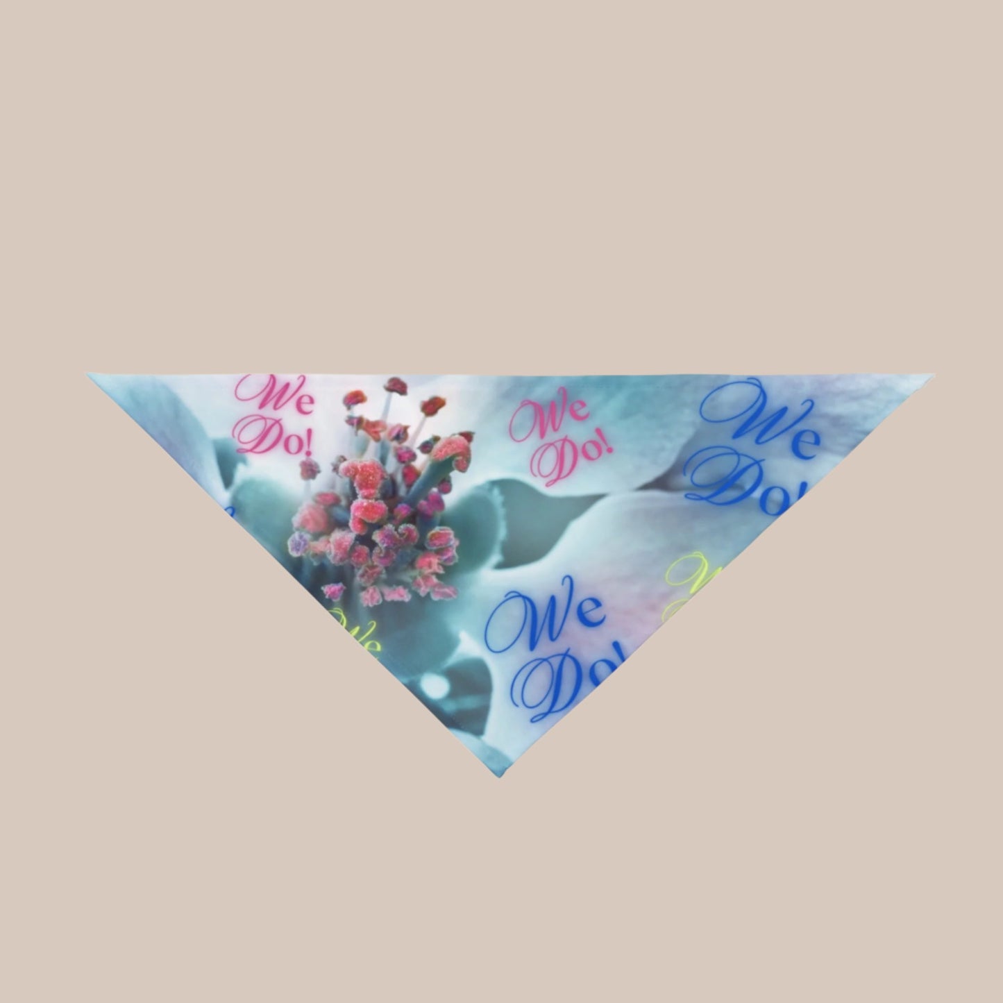 Bridal Pet Bandana with Fun "We Do" Design, Bridal Engagement Wedding Gift, Cat Dog Partywear, Cat Lady Pet Lover Gift