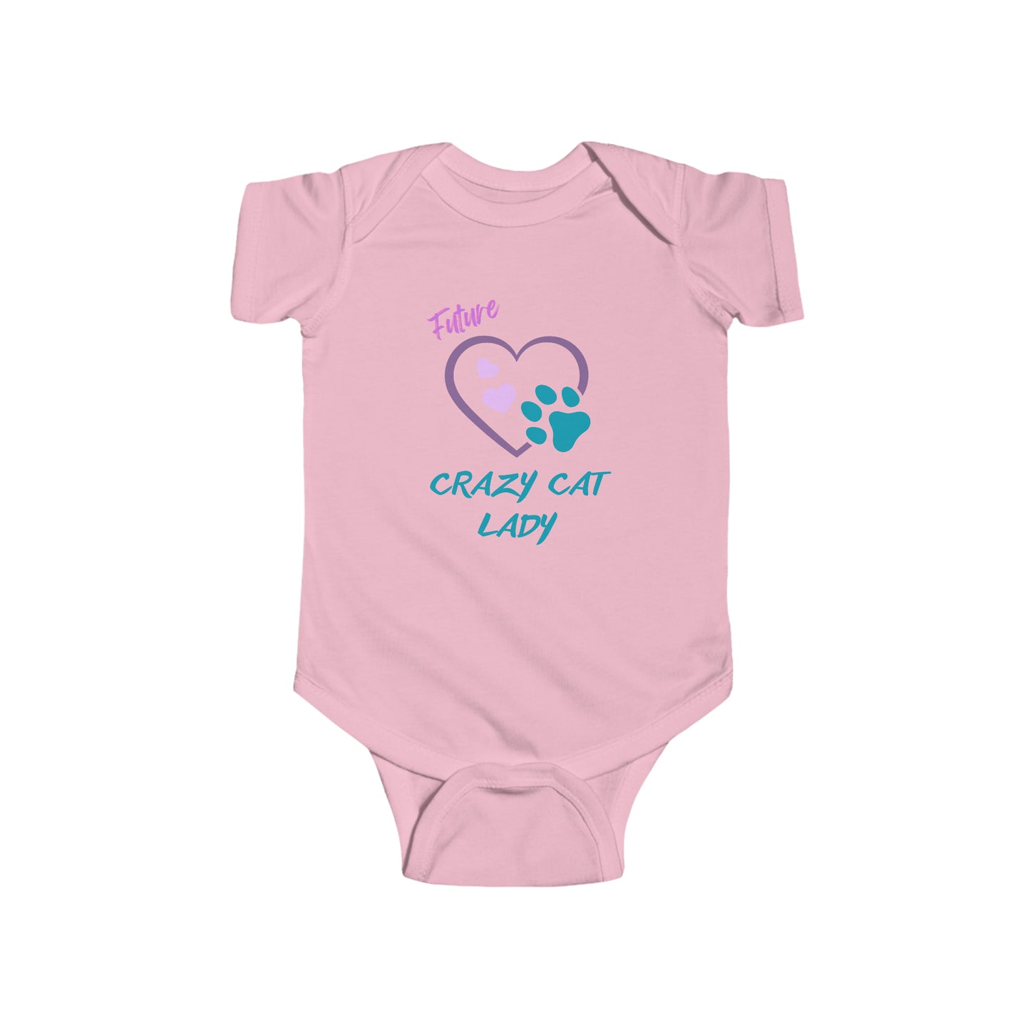 CatLady Grandma Baby Bodysuit, With "FUTURE Crazy Cat Lady" Design, Cat Lover Mom Gift, 4 Colors