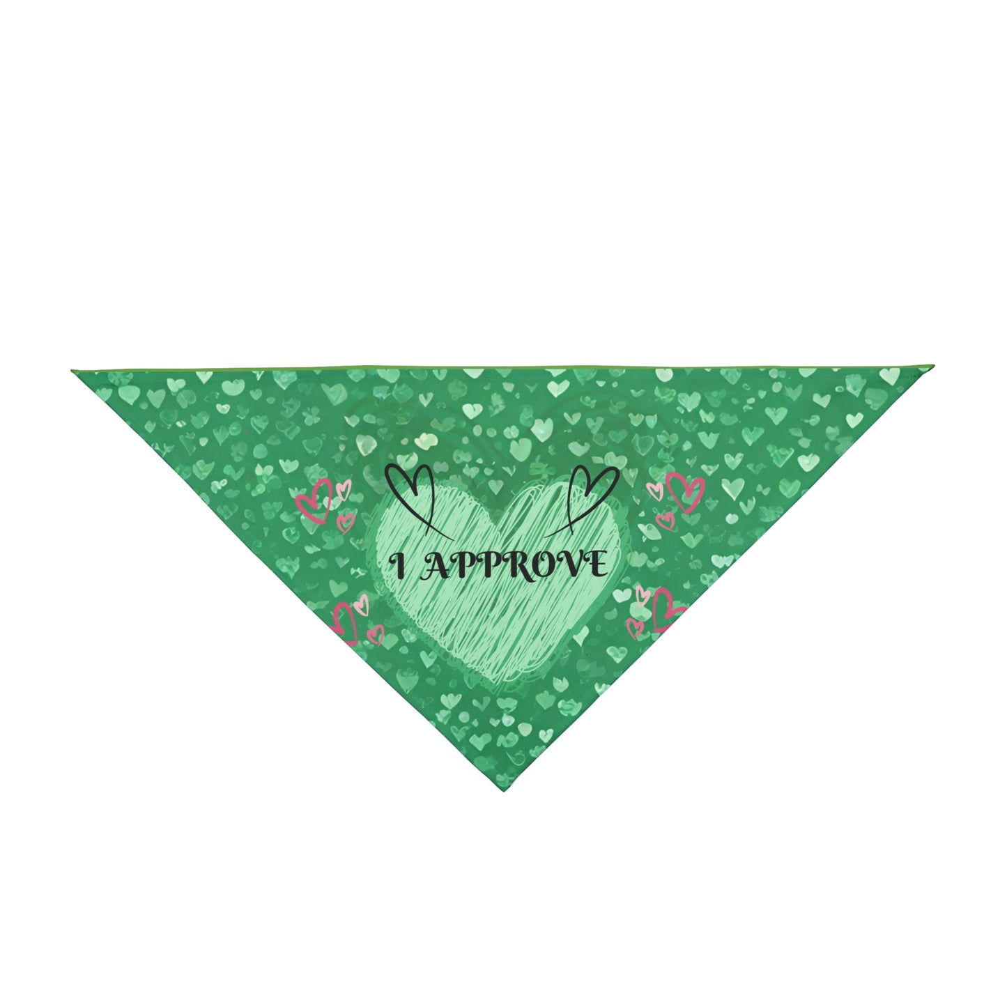 Emerald Green "I Approve" Bridal Pet Bandana, Engagement Wedding Partywear for Cats Dogs, Gift for Pet Lover Bride Groom