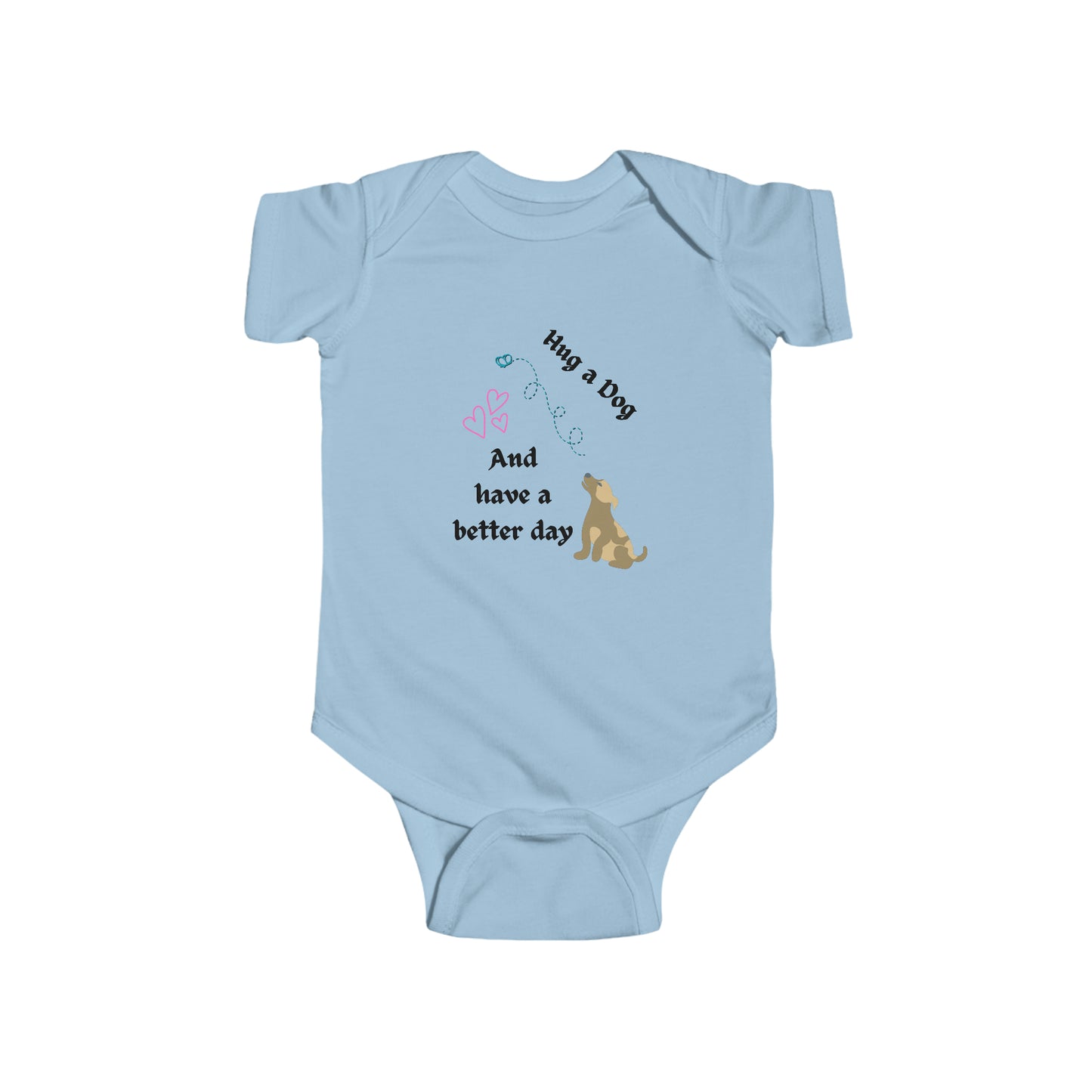 CatLady Grandma Baby Bodysuit With Fun "Hug a dog..." Design, Cat Lover Mom Grandma Gift, 4 Colors