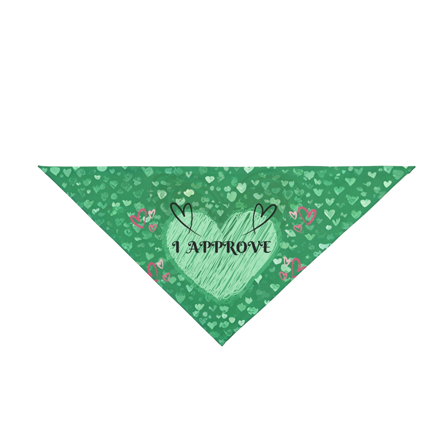 Emerald Green "I Approve" Bridal Pet Bandana, Engagement Wedding Partywear for Cats Dogs, Gift for Pet Lover Bride Groom
