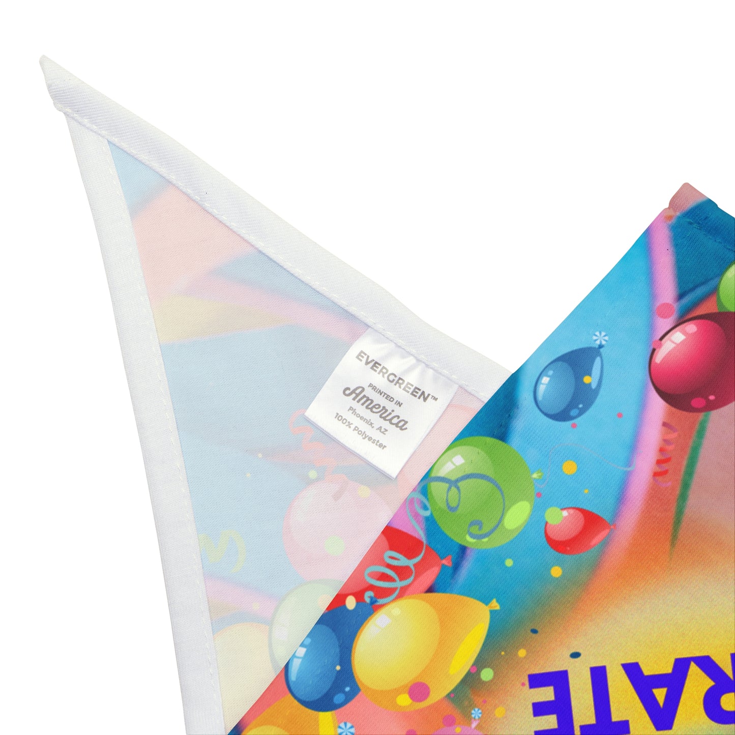 Party Pet Bandana with Colorful "Celebrate" Design, Bright Ribbons and Balloons Birthday Party Design, Special Occasion Pet Apparel Dog Mom Gift