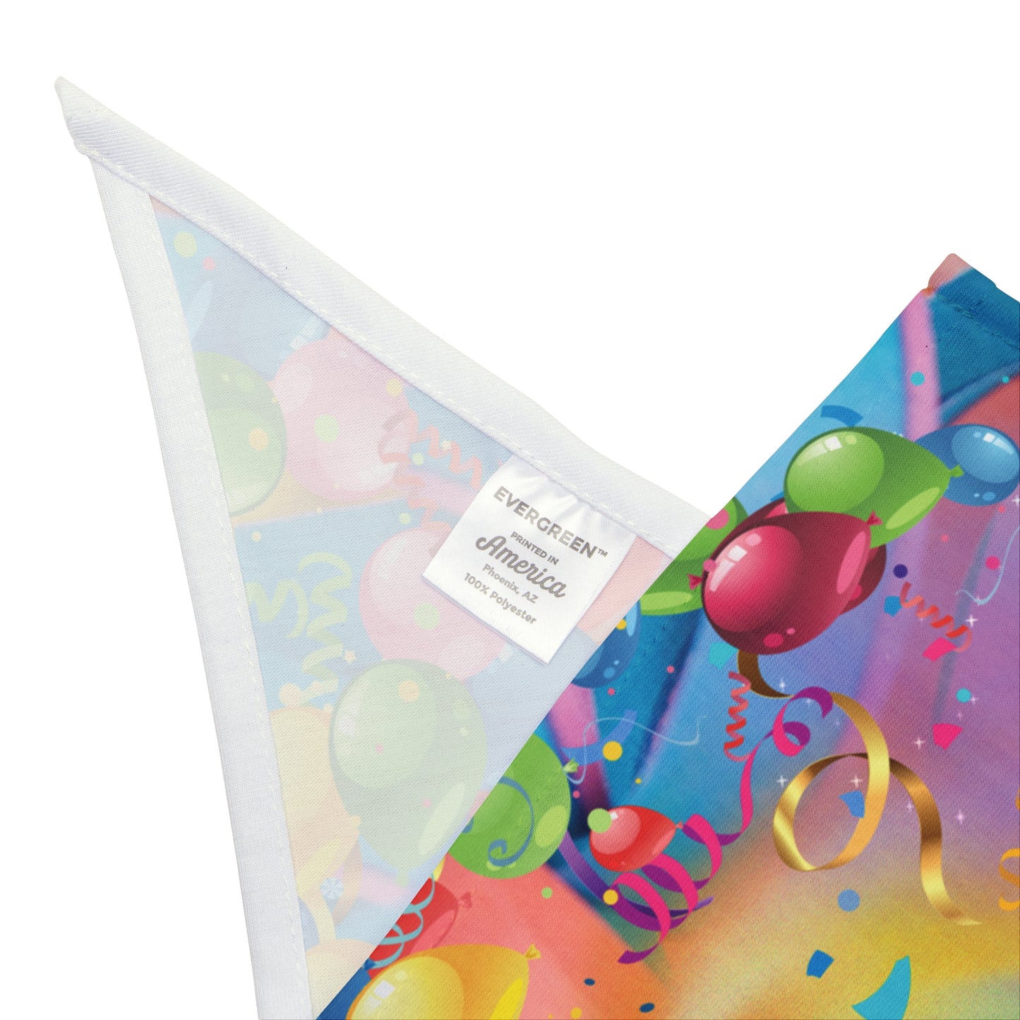 Festive Customizable "Party Animal" Pet Bandana with Fun Balloons & Streamers Design, Personalize Text, Special Occasion Birthday Pet Fashions, Pet Lover Dog Mom Gift