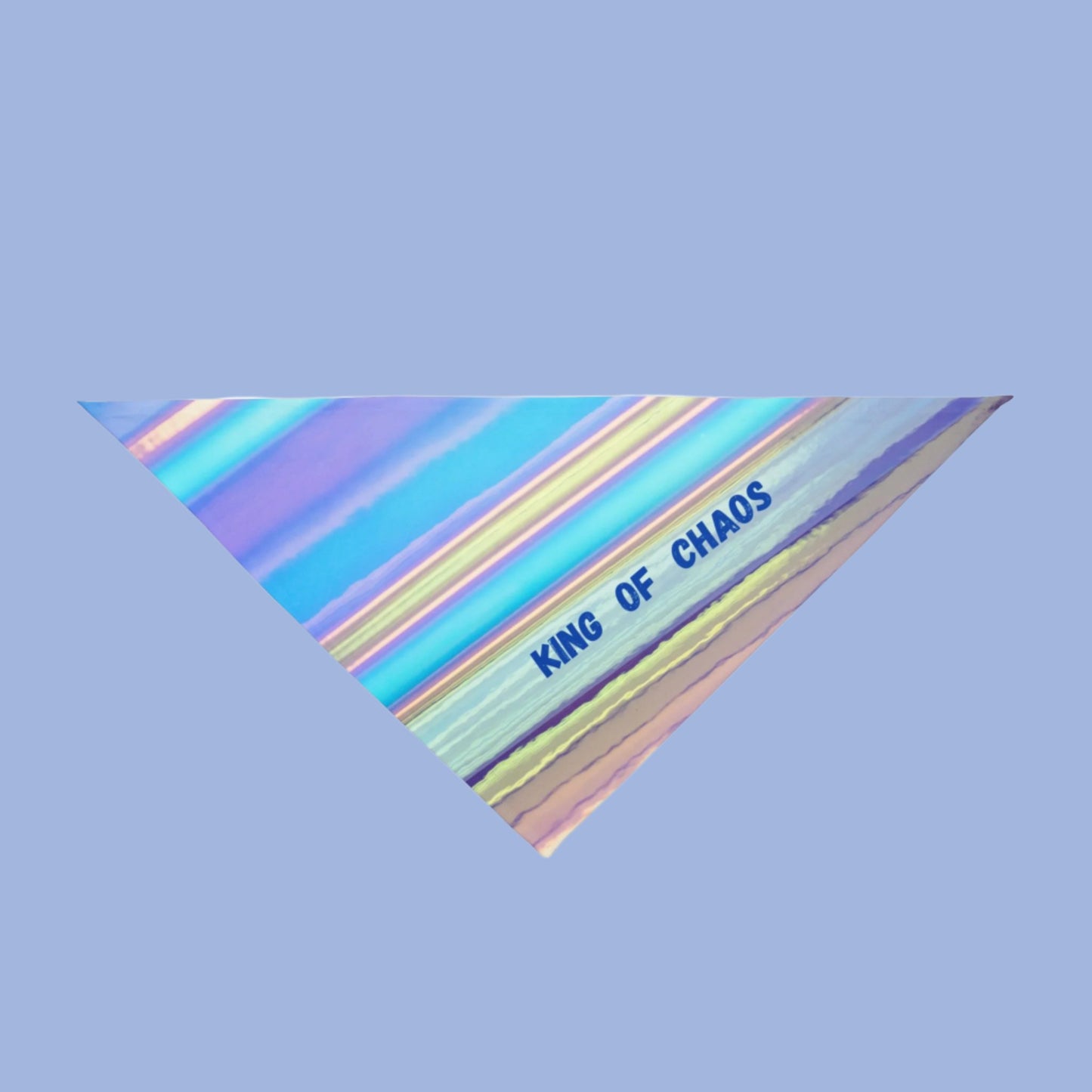 Fun "King of Chaos" Striped Pet Bandana, Partywear for Doggy Daycare, Dog Park, Parties, Pet Lover Dog Mom Gift