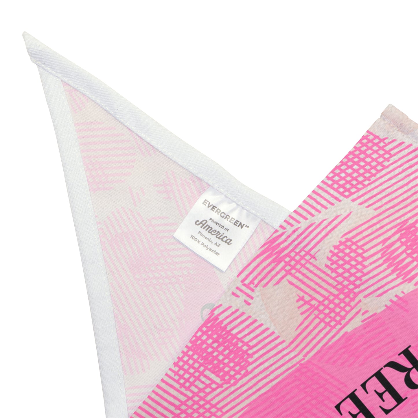 Bright Pink "Free Kisses" Pet Bandana, Fun Dog-Cat Partywear, Dog Mom CatLady Birthday Gift