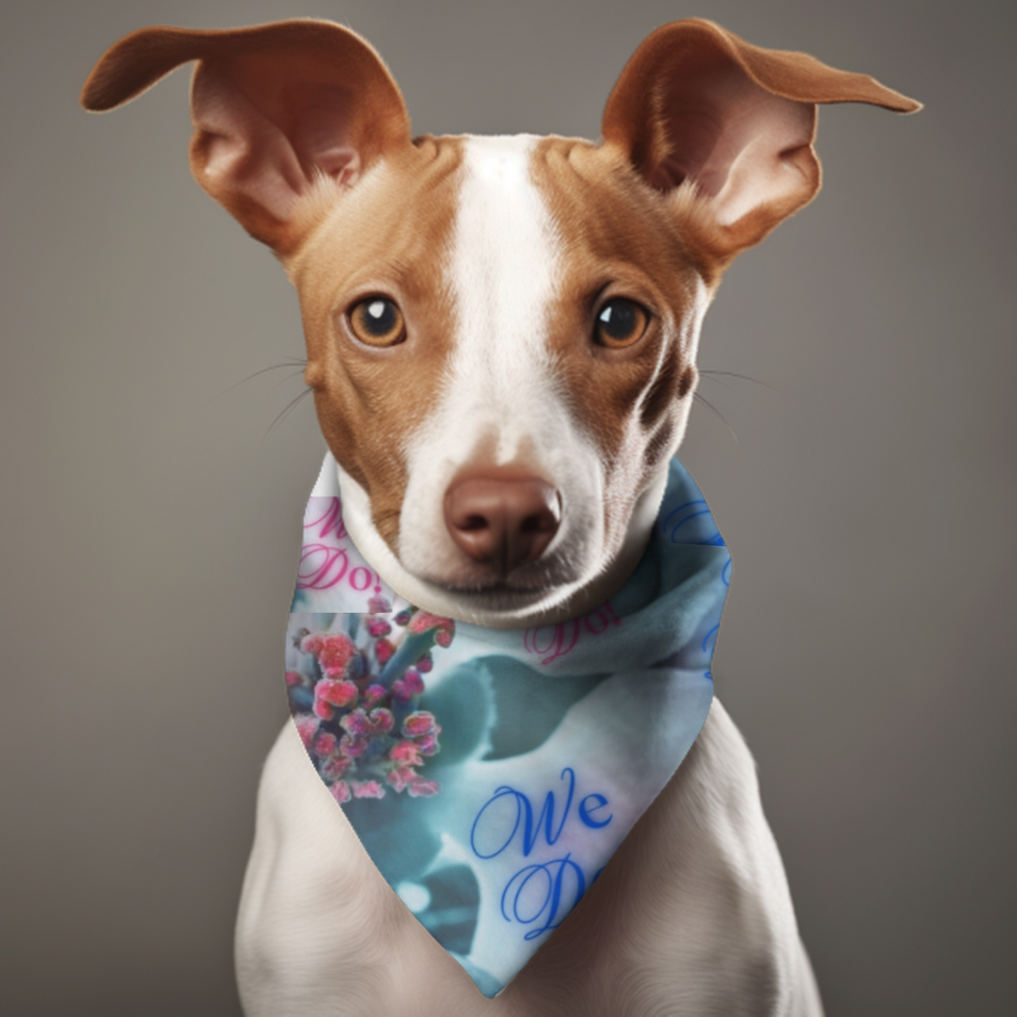 Bridal Pet Bandana with Fun "We Do" Design, Bridal Engagement Wedding Gift, Cat Dog Partywear, Cat Lady Pet Lover Gift