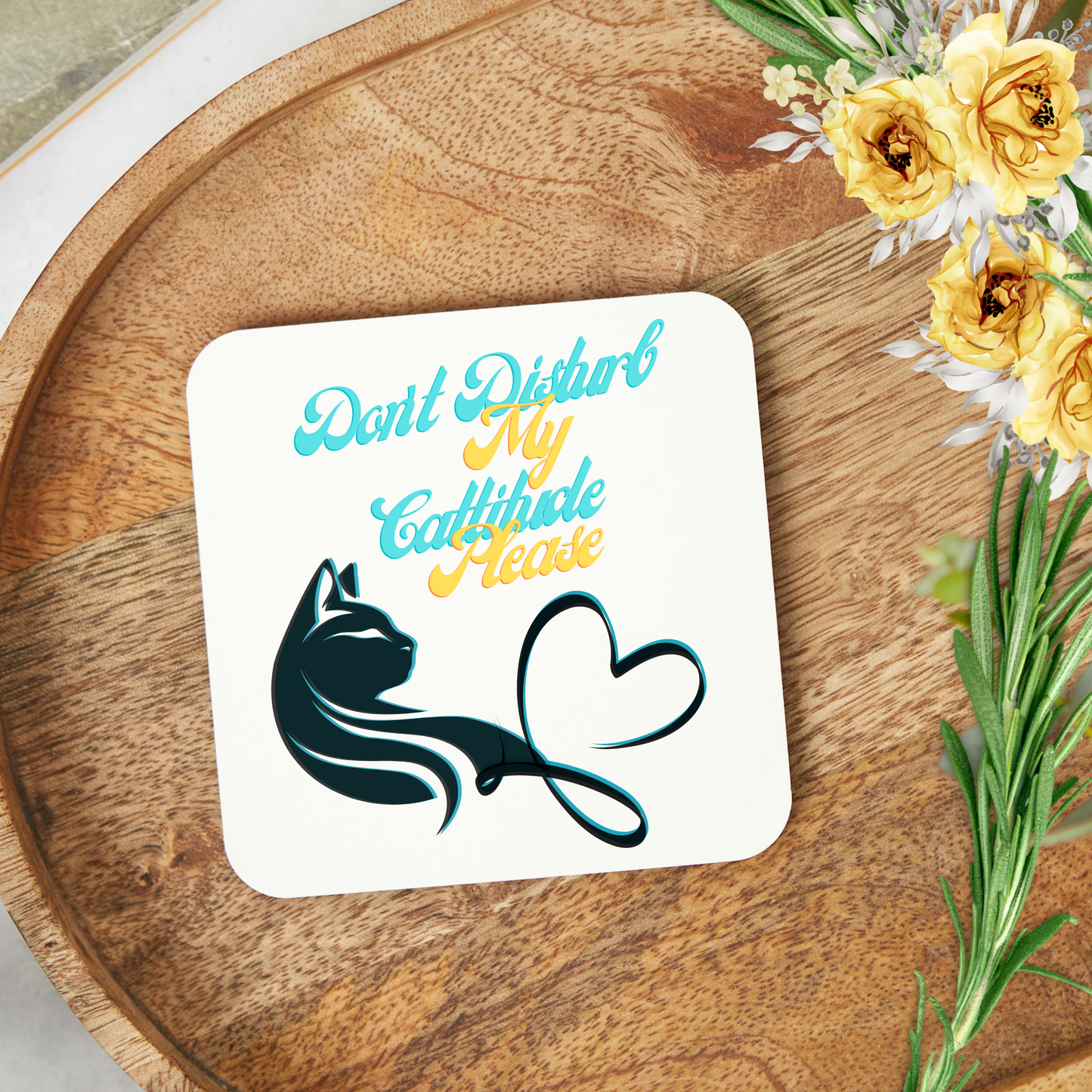 Sassy "Don't Disturb My Cattitude" Cat Lover Coffee Mug, Great Pet Lovers Mom Gift, Ceramic, 11oz