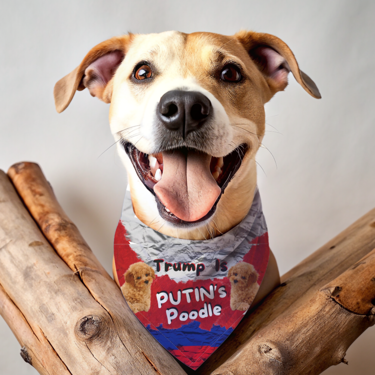 Pro-Democracy Political Pet Bandana With Fun PUTIN's PUPPET Slogan Perfect For Anti-Fascist Peaceful Protests And Dog Walks Political Dog Mom Gift