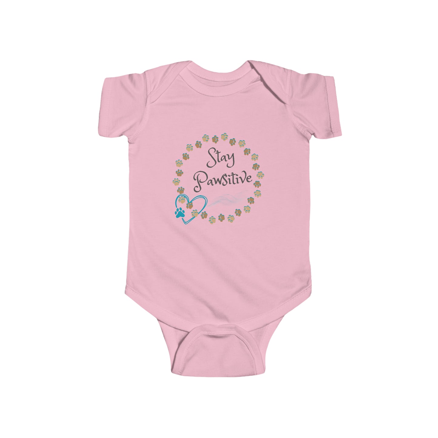 "Cat-Lady Grandma" Baby Bodysuit, "Stay Pawsitive" Design, Cat Lover Mom Grandma Gift, 4 Colors