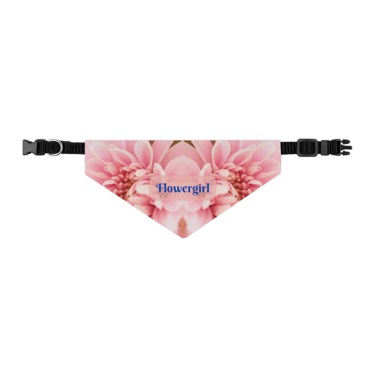 Bridal Bandana COLLAR, Pink Floral "Flowergirl" Sublimation Design, Engagement Parties, Weddings, Mother of the Bride Gift