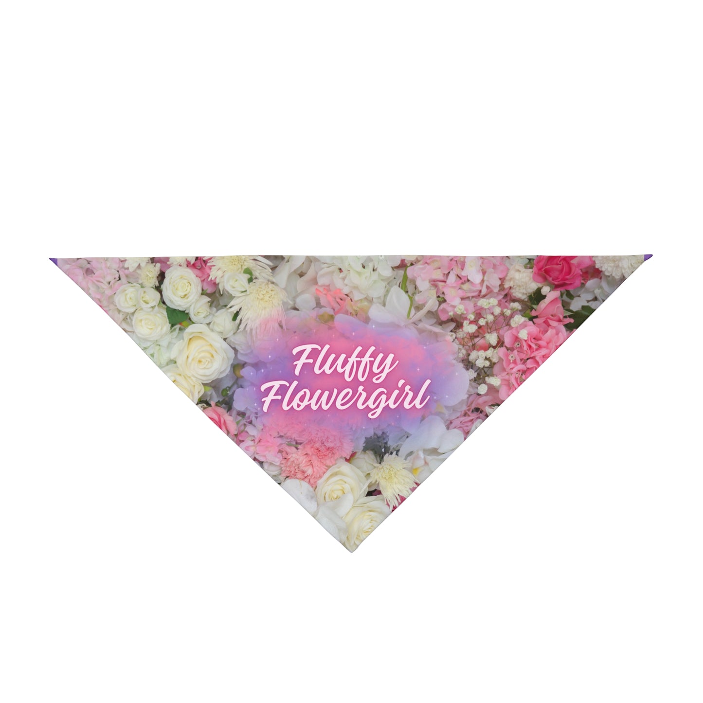 WeddingWhiskers Creamy Floral "Fluffy Flowergirl" Pet Bandana, Bridal Shower Engagement Party, Gift For Bride, Dog Mom Gift