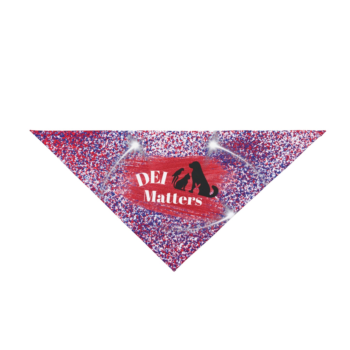 Pro-Democracy Pet Bandana With DEI MATTERS Slogan Celebrates Diversity For People And Pets Patriotic Blue Star-Spangled Design Dog Mom Gift