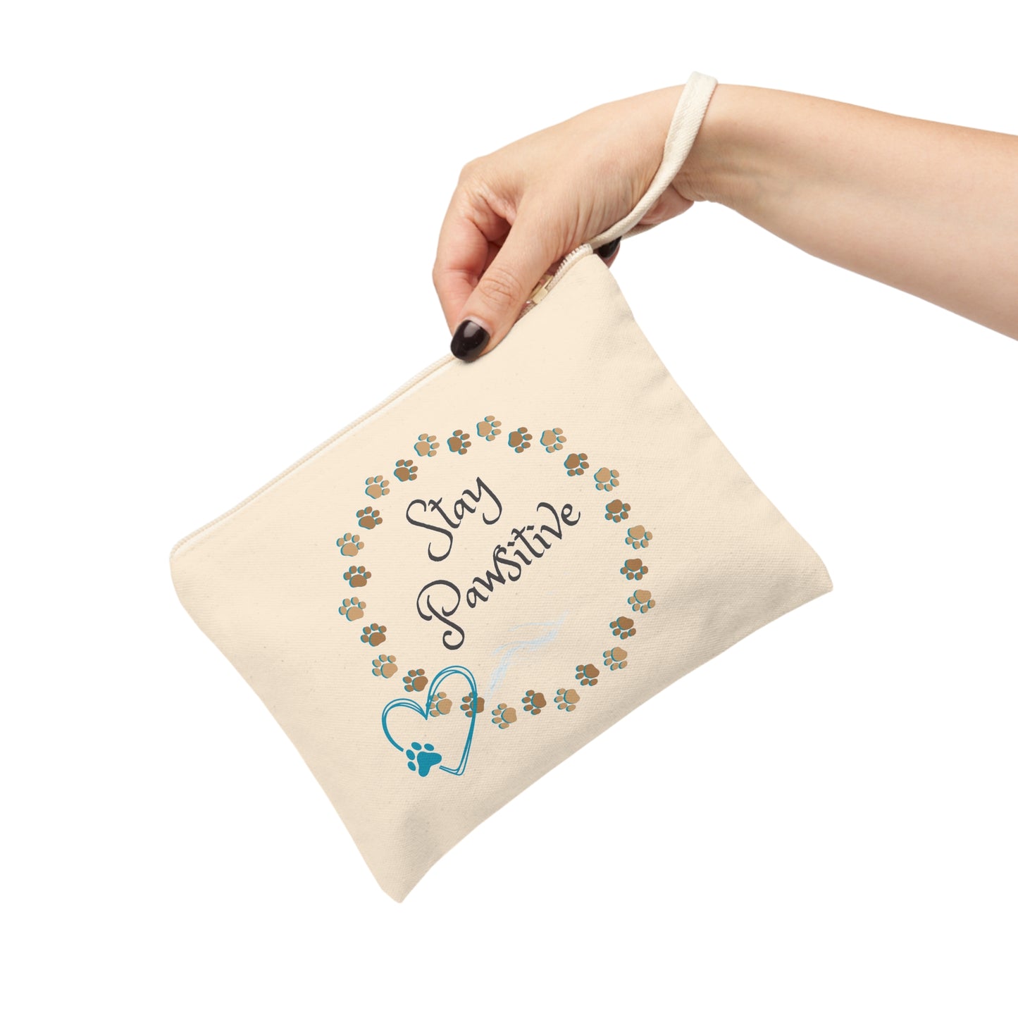 Cat Lady On-the-Go Wrist Purse -"Stay Pawsitive" slogan